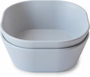 mushie Square Dinnerware Bowls for Kids | Made in Denmark, Set of 2 (Cloud) by TinyTreasures Baby Boutique