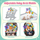 Baby Stroller Arch Toys,Adjustable Crib Mobile for Bassinet with Sensory Play Accessories and Hanging Toys,Baby Travel Car Seat Toys for Toddler Boy Girl 0 3 6 9 12 24 Months by TinyTreasures Baby Boutique