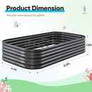 Quictent Galvanized Raised Garden Bed Kit, 8x4x1.5 ft Oval Metal Planter Box Tall for Vegetables Outdoor Backyard, Rubber Strip Edging Included (Dark Gray) by GreenHaven Gardens