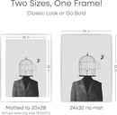 Homeforia Poster Frame 24x32 Silver, High End Metal 24 x 32 Large Picture Frame with Mat 20 x 28 Photo, 24x32 Silver Frames Matted to 20x28 Print, 32x24 Thin Frames, Tempered Glass, Wall Kit, Set of 1 by CozyNest Decor