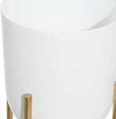CosmoLiving by Cosmopolitan Metal Indoor Outdoor Planter Dome Large Planter Pot with Removable Stand, Set of 2 Planters 20", 22"H, White by GreenHaven Gardens