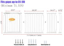 Extra Wide 76.4-81 Inch Large Baby Gates for Stairs, Doorways - No Drilling, Pressure Mounted Pet Gates for Kids & Dogs by TinyTreasures Baby Boutique