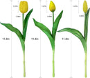 15pcs Artificial Tulips Flowers, Fake Tulips Real Touch, Faux Latex Bouquets, for Party Wedding Home Room Decoration (Yellow) by CozyNest Decor