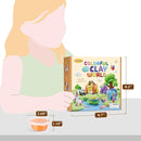 Drama Planet Air Dry Clay Kit for Kids - Comes with Instructional Guide Featuring 4 Scenes & 26 Projects Tutorials, 18 Cans of Modeling Clay, Includes Display Stand, Gift for Girls and Boys by TinyTreasures Baby Boutique