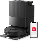 Roborock Qrevo Edge S5A Robot Vacuum and Mop, 17,000Pa, Zero-Tangling, DuoDivide Main Brush, FlexiArm Side Brush, Hot Water Mop Washing & Self-Cleaning, Warm Air Drying, Self-Emptying, Black by CozyNest Decor