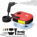 7-in-1 Handheld Steam Cleaner, 2200W High Pressure Steam Cleaner, 1.2L Portable Car Steam Cleaner for Home Kitchen, Bathroom, floor and Car Cleaning, 10s Fast Heating High Pressure Steam Cleaning, Red by TinyTreasures Baby Boutique