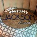 Personalized Football Name Sign, Wooden Name Sign, Football Nursery Decor, Baby Name Sign Wood Sign, Nursery Name Sign for Baby Boys, Football Gift, Kids Room Decor gift/20 by TinyTreasures Baby Boutique