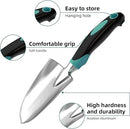 Gardening Tool, Heavy Duty Gardening Hand Tools for Gardener, Gardening Gifts for Women, Men, Heavy Duty Gardening Tools with Storage Tote Bag Non-Slip Rubber Grip, Aluminum Green Gardening Tool Set by GreenHaven Gardens