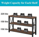 BON AUGURE Rustic Entryway Table, Farmhouse Hallway Table, Console Tables for Entryway, 3 Tier Sofa Tables for Living Room, Industrial Entry Table (47 Inch, Rustic Oak) by CozyNest Decor