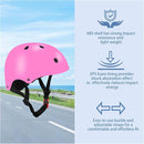Color Gradient Adjustable Kids' Helmet with Knee & Elbow Pads Set | Multi-Sport Safety Gear for Boys & Girls Ages 5-14 | Skateboarding, Scooters, Roller & Inline Skating, Longboarding by TinyTreasures Baby Boutique