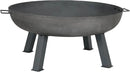 Sunnydaze 34-Inch Cast Iron Heavy-Duty Fire Pit for Outside - Wood-Burning Outdoor Fire Pit Bowl with Handles - Steel Finish by GreenHaven Gardens