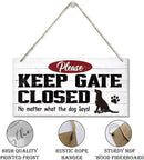 Warning Signs, Keep Gate Closed Dog Sign, Decorative Wood Hanging Wood Plaque, Warning Animal Dog Sign, Funny Novelty Caution Dog Sign, Dog Owner Home Decor, Door Gate Hanger Outdoor by CozyNest Decor