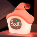 Star Alarm Clock with Night Light for Kids with Sleep Training and Sound Machine, Rechargeable Silicone Lamp OK to Wake Clock，Cute Animal Tabletop Lamp, Perfect Sleep Companion for Boys Girls, Pink by TinyTreasures Baby Boutique
