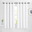 NICETOWN White Curtains for Living Room, Grommet 50% Blackout Thermal Insulated Window Treatment Solid Sound Reducing Drapes for Bedroom/Nursery, Set of 2, W46 x L63, 2 Panels by TinyTreasures Baby Boutique