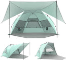 Elegear Beach Tent with Canopy, 1-Second Setup Pop Up Sun Shelter Shade, UPF 50+ UV Protection Silver-Coated Lightweight Portable Beach Cabana by TinyTreasures Baby Boutique