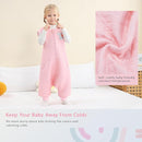 Baby Toddler Sleep Sack with Feet 2.5 TOG Winter, Wearable Blanket with Legs, Toddler Sleeping Sack Long Sleeve (Pink, 12-24 Month) by TinyTreasures Baby Boutique