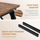 PayLessHere | 32 Inch Computer Desk | Brown | Office Desk with Metal Frame, Adjustable Feet | Water-Resistant, Scratchproof Surface | Sturdy Writing Table for Home Office or Study | Pack of 1 by CozyNest Decor