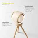JISULIFE Stroller Fan Baby Large, Safe Bladeless for Crib, Desk, 4000mAh Battery Rechargeable Portable Cooling Fan with Air Turbo Tech, Night Light, Food-Grade Gift for Mom/Dad/Friend - Brown by TinyTreasures Baby Boutique