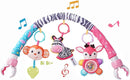 Pau1Hami1ton Baby Stroller Arch Toys, Car Seat Toys,Bouncer Toy Bar/Mobile for Bassinet,Adjustable Baby Hanging Toys Fit for Crib Bed,Stroller,Car Seat.S-19(Pink Zebra) by TinyTreasures Baby Boutique