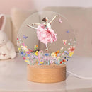 callie Acrylic Night Light Name Plate Personalized, Custom Cute Fox Deer Turtle Forest Animal with Wooden Base Bedroom Decor, Birthday Gifts Kid Gifts for Family (Beautiful Ballet Girl) by TinyTreasures Baby Boutique