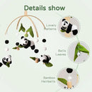 Baby Crib Mobile - Panda Mobile for Crib, Nursery Mobile Decor, Baby Bassinet Mobile Toy - Shower Set for Infant Bedroom Hanging Decoration, Gender Neutral Baby Gift by CozyNest Decor
