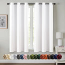MIULEE Pure White Room Darkening Curtains - Grommet Top Bedroom Window Treatment Curtains Thermal Insulated Drapes for Living Room Kitchen Light Blocking Drapery, 40 x 54 Inches Long, 2 Panels by TinyTreasures Baby Boutique