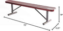 Heavy-Duty Portable Outdoor Bench Thermoplastic Coated, Expanded Metal, Commercial-Grade Seating, Made in America (Portable Without Back, 6 Ft, Burgundy) by GreenHaven Gardens