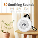 Sleepbox Sleep Sound Machine Portable Noise Machine with 30 Soothing Sounds 4 Timer Memory Function Rechargeable Battery 32 Volume Levels for Sleeping Traveling Relaxing for Baby Kids Adults (White) by TinyTreasures Baby Boutique