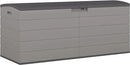 Suncast 120-Gal. All-Weather Patio Deck Box with Pad-Lockable Split Top Lid, Extra-Large Outdoor Storage Unit for Patio Furniture and Grill Tools, Made in the USA by GreenHaven Gardens