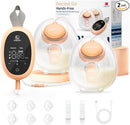 Upgraded Wearable Hands Free Breast Pump: D6 Portable Low Noise Breastfeeding Pumps with 3 Modes & 9 Levels & Memory Function | Leak-Proof Double-Seal Design | Strong Suction 15/17/21/25mm Flange by TinyTreasures Baby Boutique