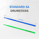 5A Nylon Drumsticks for Kids Adults: Light Durable Drum Sticks Blue Green with Anti-Slip Handles for Electronic Drums Exercise Percussion Accessories (2 Pairs) by TinyTreasures Baby Boutique