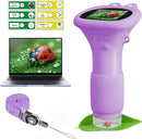Kids Microscope Pocket Microscope -1000X Portable Microscope for kid | Photo and Video Mini Microscopes | 2'' Digital Little Scientist Microscopes for 3-10 age Years Old boys girls toys gifts (Purple) by TinyTreasures Baby Boutique
