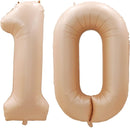 GOER Number 10 Balloons for 10th Birthday Party Decorations,42 Inch Jumbo Foil Helium Balloons for 10th Anniversary (Caramel) by TinyTreasures Baby Boutique