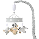 The Peanutshell Crib Mobile for Boys or Girls - Grey Musical Baby Crib Mobile with 12 Lullabies, Lion, Elephant, Zebra, Safari Plush Toys Hanging, Infant Baby Mobile Crib, Safari Nursery Decor by TinyTreasures Baby Boutique