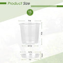 4/5/6/7 Inch Clear Nursery Pots for Plants with Sacuers 15 Pack, Plastic Flower Pots with Drainage Holes, Variety Pack Seedlings Garden Pot for Indoor Outdoor (7 inch) by GreenHaven Gardens