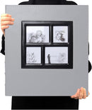 RECUTMS Photo Album for 4x6 600 Photos, Leather Cover Extra Large Capacity Photo Book for Family Wedding Anniversary Baby (Gray) by TinyTreasures Baby Boutique