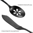 Silverware 45-Piece Matte Black Hammered Flatware Set with Serving Utensils, Stainless Steel Thick Handle Matte Polished Cutlery Set for Wedding Hotel Restaurant, Service for 8 by CozyNest Decor