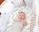 4 Pack Sage Green Fitted Nursery Sheets Breathable Neutral Unisex Baby Sheets for Boys or Girls with Leaf and Flower Design (Bassinet) by TinyTreasures Baby Boutique