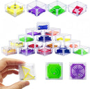 24 Pcs Balance IQ Maze Game，Mini Maze Cube Puzzle Box 3D Brain Maze Toy Puzzles Party Favor Games, Ideal Prizes Gifts for Kids and Adults by TinyTreasures Baby Boutique