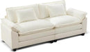 URRED Modular Sectional Sofa Comfy Cloud Couch, Modern Chenille Sofa Sleeper Deep Seat Couches with Ottoman/Pillows for Living Room (White, 82.6'') by CozyNest Decor