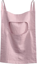 Amazhiyu 100% Linen Door Hanging Laundry Hamper Bag, 19x27 Inches Pink by CozyNest Decor