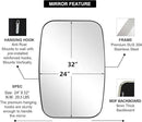 ANDY STAR Brushed Nickel Mirror, 24x32’’ Oval Mirror for Bathroom, Brushed Nickel Oblong Bathroom Mirror for Over Sink, Modern Anti Rust Silver Vanity Mirror by CozyNest Decor