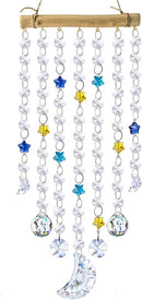 Crystal Moon Star Prism Suncatcher Rainbow Maker Pendant Window Garden Hanging Decoration Ornament Crystal Wind Chimes by GreenHaven Gardens