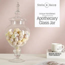 Large Glass Apothecary Jars with Lid, Clear Glass Candy Jar for Candy Buffet, Decorative Glass Jar for Party, Wedding and Home Decor, Elegant Glass Candy Canister (Height: 15", Diameter: 6.3") by CozyNest Decor