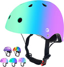 Adjustable Color Gradient Skateboard Helmet for 3-5-8-14+Ages【Toddler Kids Youth Adult】 Girls Boys Woman.Bike Helmet for Multi-Sports Cycling Bicycle Scooter Inline Roller Skate Rollerblading by TinyTreasures Baby Boutique