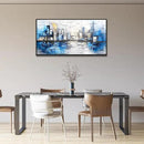 ZUITINGHUA Black Framed Canvas Wall Art For Living Room Wall Decor For Bedroom Office Wall Decorations Blue Landscape Paintings Abstraction Pictures Artwork Room Aesthetic Home Decor 20x40 In by CozyNest Decor