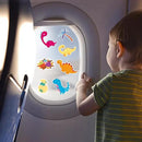 Window Clings Stickers for Kids Window Gel Clings Decals Thick Gel Clings Toddlers and Adults Classroom Home Nursery Airplane Birthday Party Supplies (Dinosaur) by CozyNest Decor