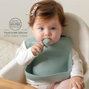 SAMiGO Silicone Baby Spoons Self Feeding 6+ Months - Infant Toddler Utensils - First Stage Baby Led Weaning Feeding Supplies - Set of 3 Pack by TinyTreasures Baby Boutique