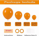 130pcs Burnt Orange Balloons Different Sizes 18" 12" 10" 5" Retro Orange Latex Balloon Garland Arch Kit for Birthday Baby Shower Graduation Wedding Anniversary Party Decorations by CozyNest Decor