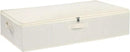 Under the Bed Storage Bins, Closet Organizers with Reinforced Handles for Blanket, Sheets, Pillows, Towels, Shoes, Beige, 1 Pack, 23.6 x 11.8 x 5.9 Inch by CozyNest Decor
